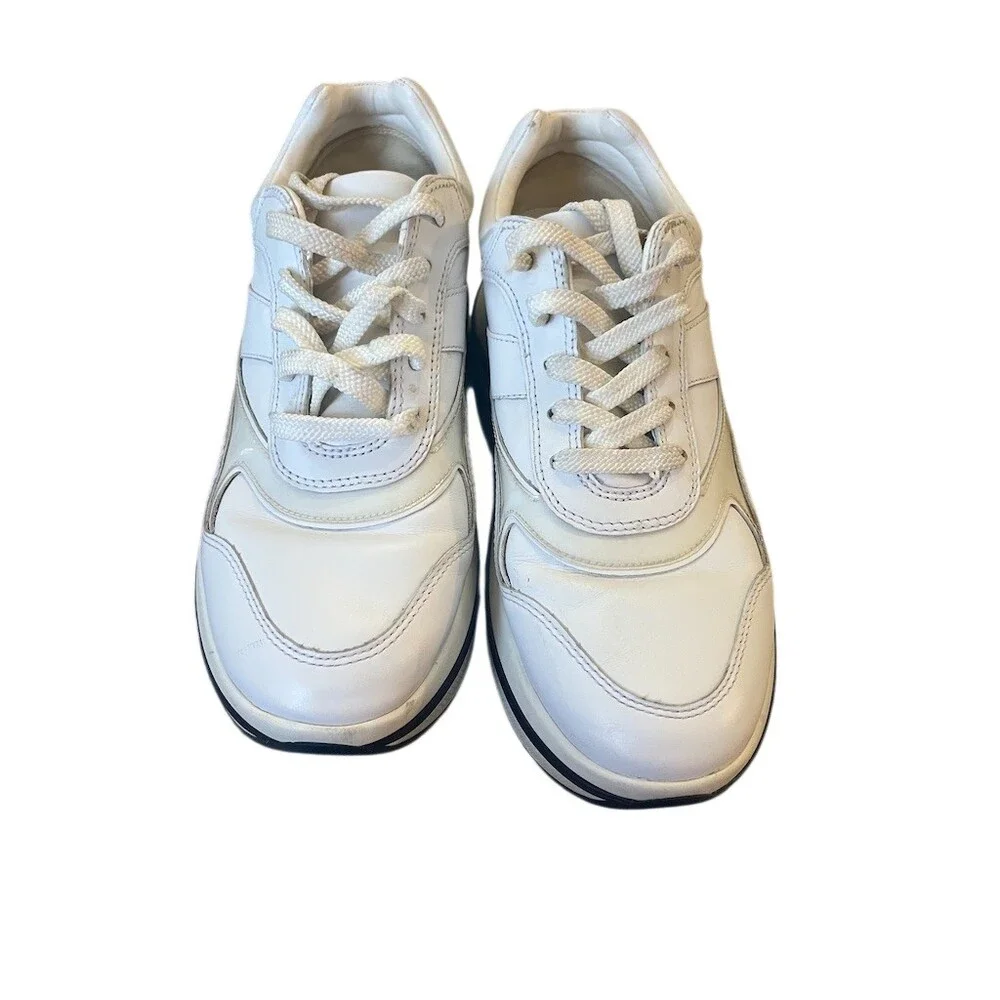 Tory Burch Gemini Link Platform Sneakers Womens Size 8 White Lace Up